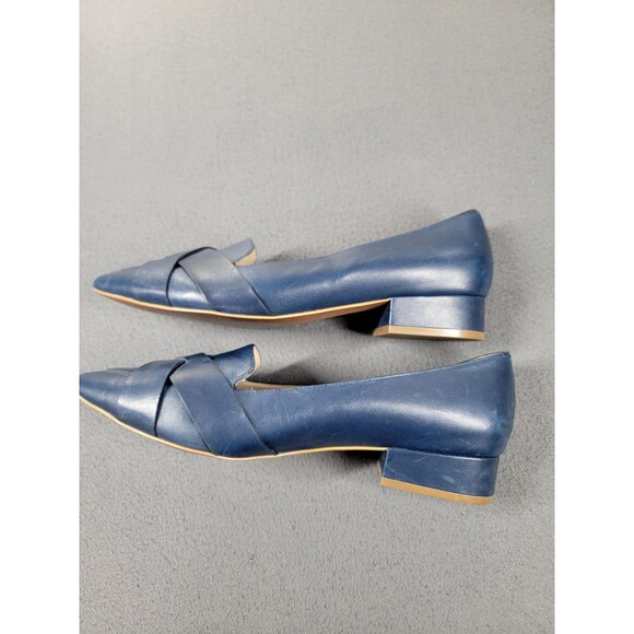 Cole Haan Shoes Womens Size 10 Blue Pointed Toe Block Heel Loafer Pump W15158 - Picture 6 of 13